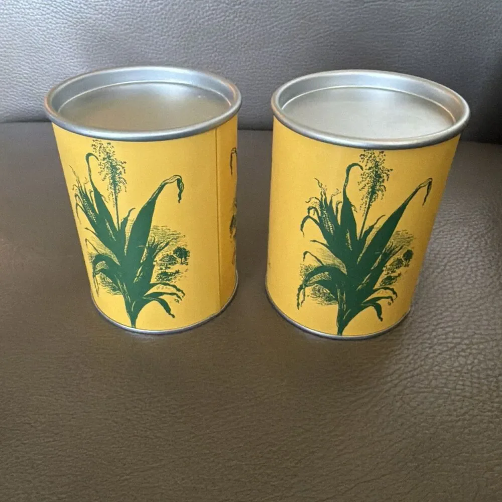 Trader Joe’s 2 Cans of Corn Soy Candle 9oz Sweet Cornbread Limited Seasonal NEW